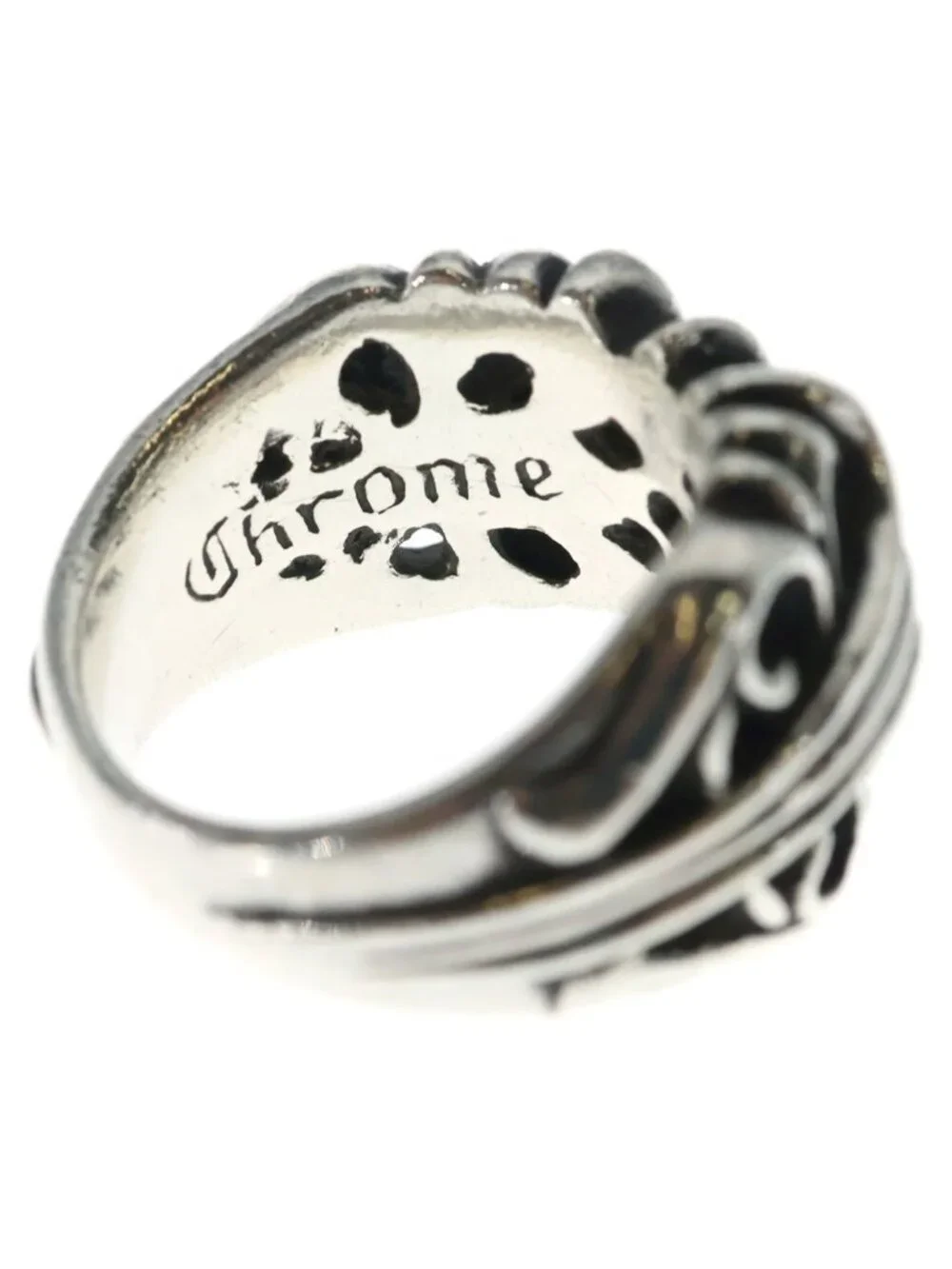 Chrome Hearts K&t KT Ring Silver Diamond